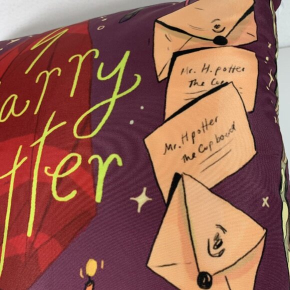 Harry Potter Decorative Throw Pillow Howlers Sorcerers Stone Sorting Hat Frog Ra - Picture 8 of 12